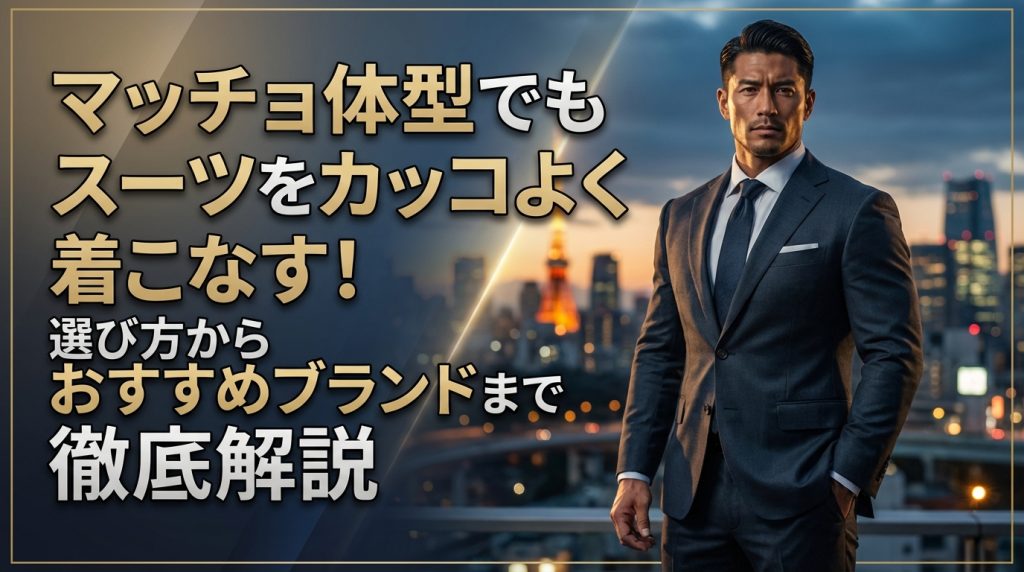 マッチョ体型でもスーツをカッコよく着こなす！選び方からおすすめブランドまで徹底解説