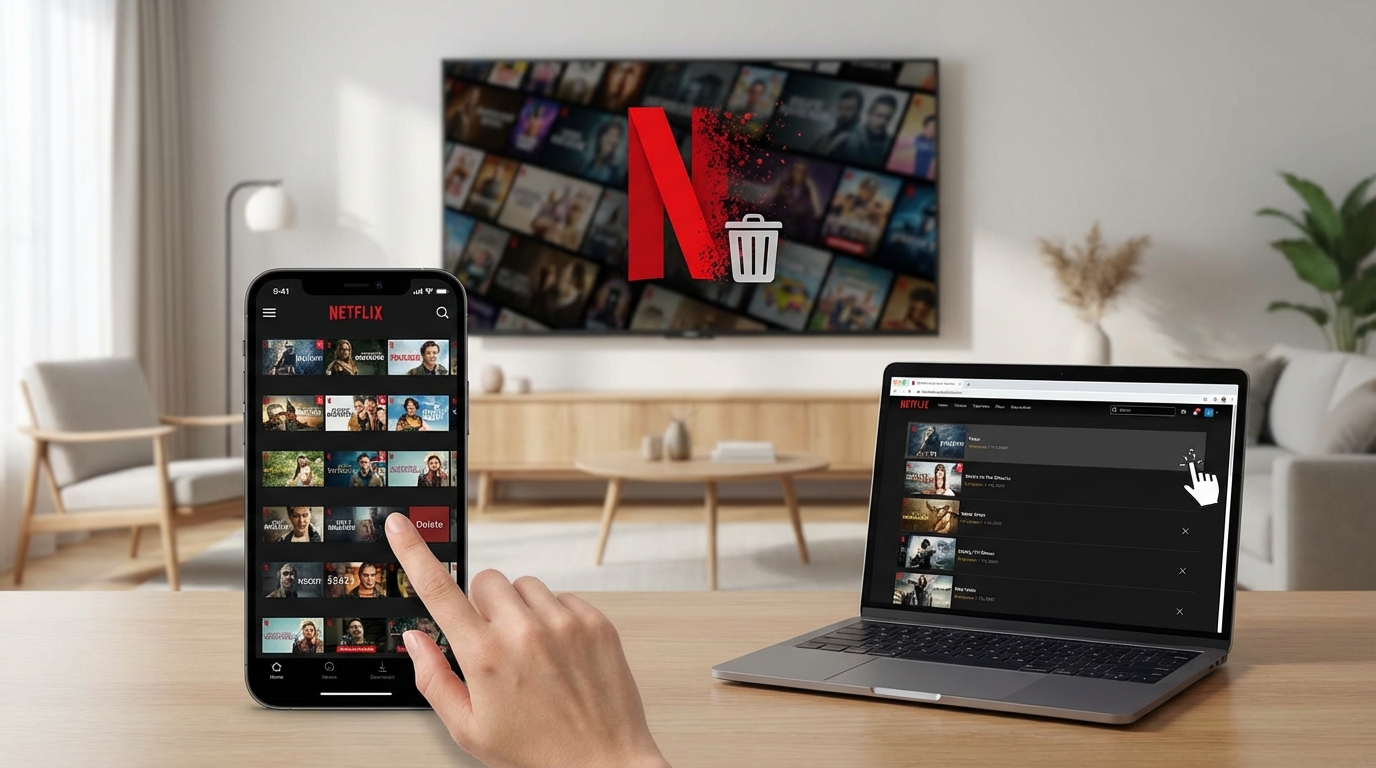 Netflixの視聴履歴を削除する手順【スマホ・PC対応】